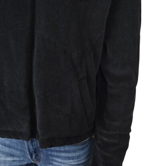 Young Fabulous & Broke Black Velour Furry Jacket Relaxed Fit Size Medium - Picture 5 of 11
